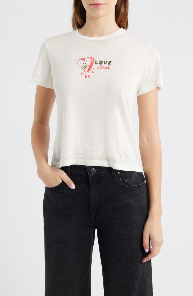 Daydreamer Love Sick Cotton Blend Graphic T-Shirt, Main, color, Vintage White