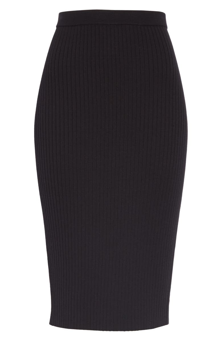 St. John Collection Flat Rib Knit Skirt, Alternate, color, 
