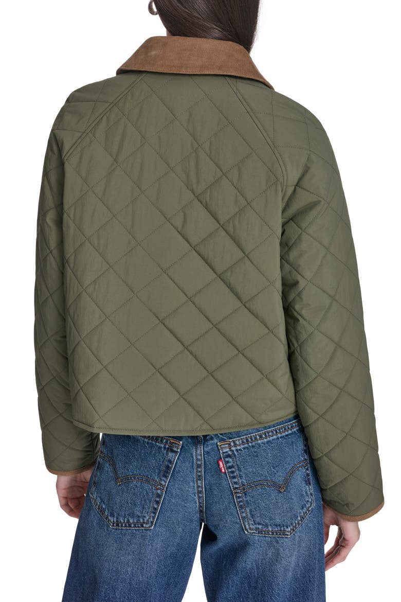 Quilted Barn Jacket, Alternate, color, OLIVE