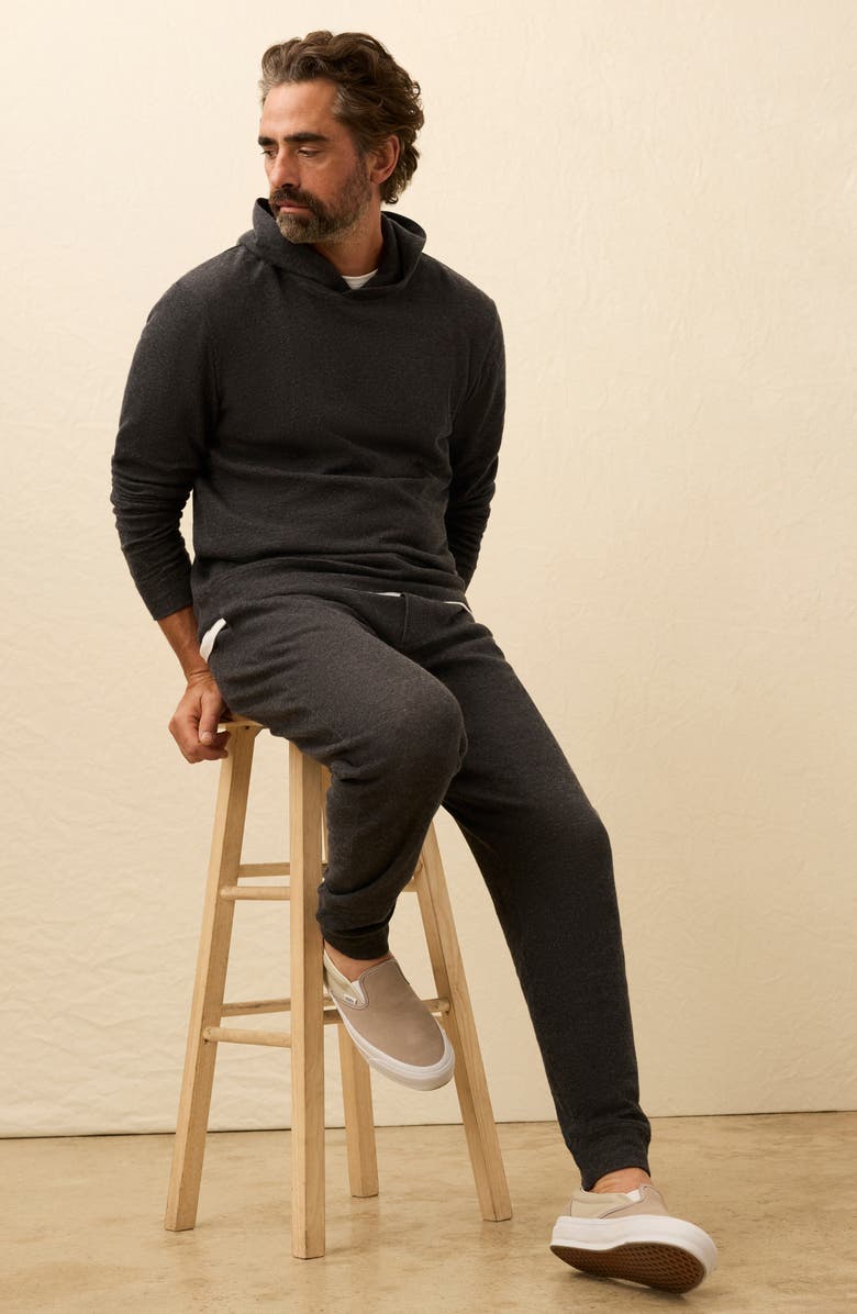 Faherty Cotton & Cashmere Lounge Joggers, Alternate, color, Coal Smoke Melange