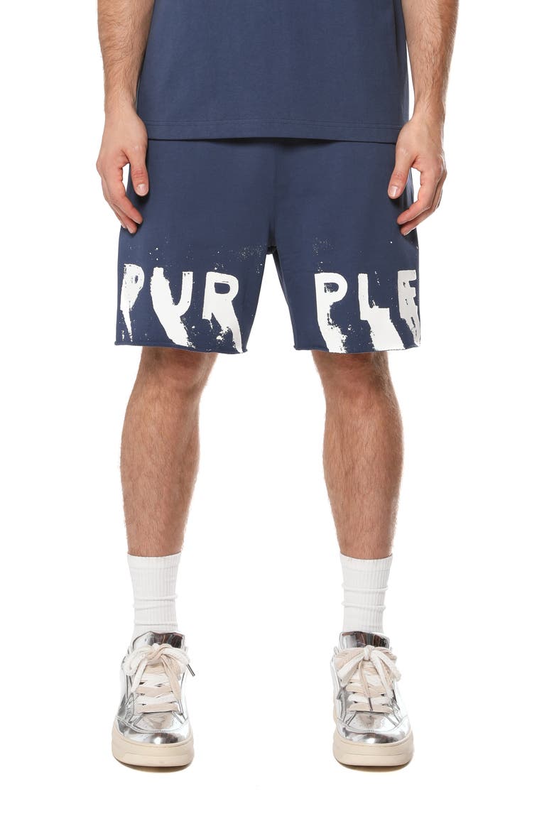Cotton Fleece Shorts, Main, color, BLUE