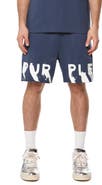 PURPLE BRAND Cotton Fleece Shorts
