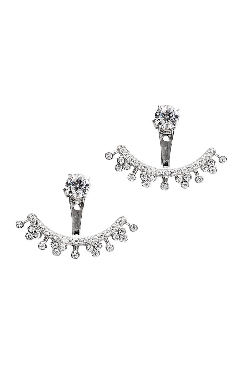 Mazin Jewels Anastasia Earrings, Main, color, Silver