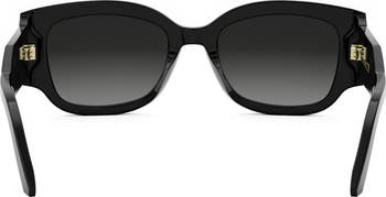 DIOR ディオール サイン S13I 長方形フレーム サングラス DIOR 'DiorSignature S13I 52mm Rectangular Sunglasses | Nordstrom