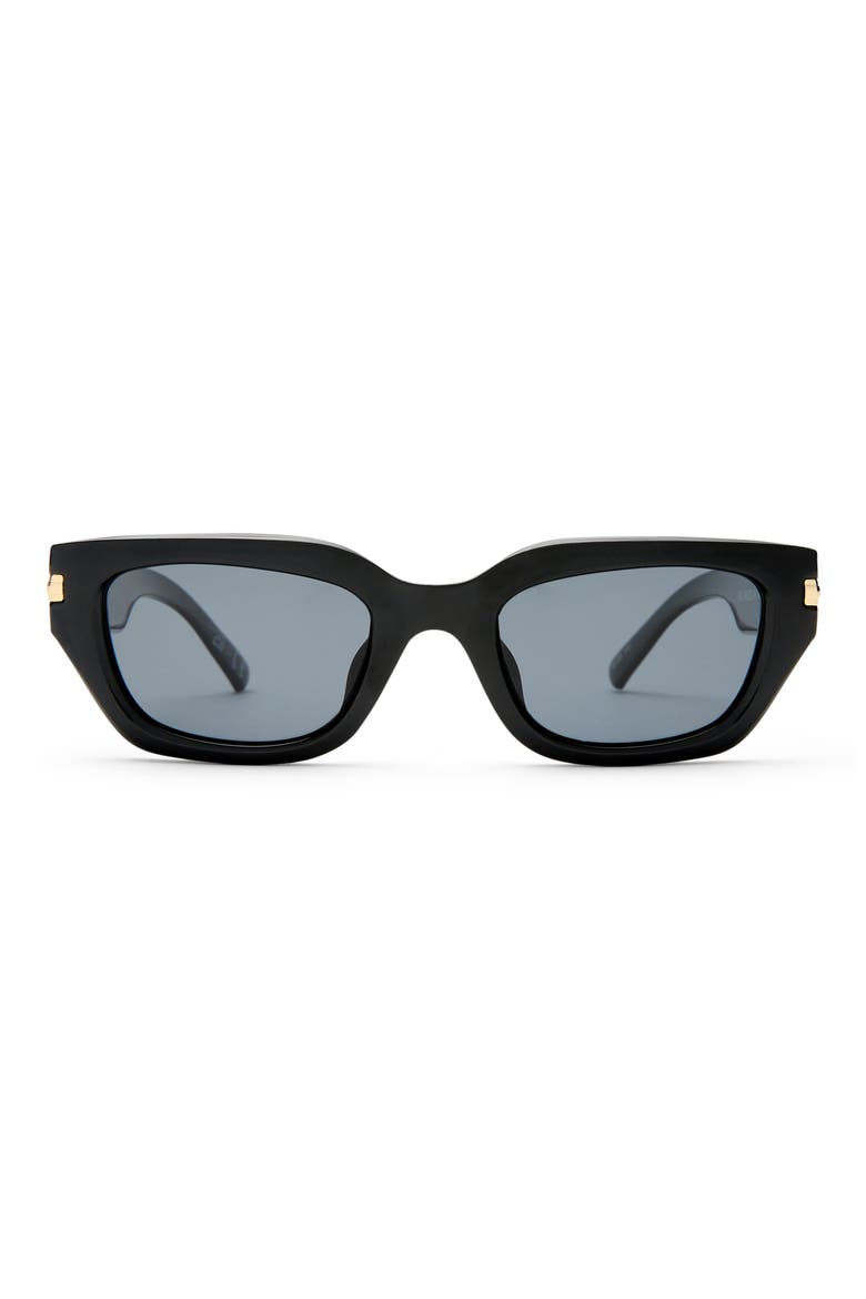 Cubito 51mm Polarized Square Sunglasses, Main, color, BLACK / SMOKE MONO POLARIZED