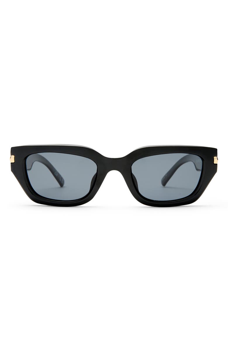 Le Specs Cubito 51mm Polarized Square Sunglasses, Main, color, Black / Smoke Mono Polarized
