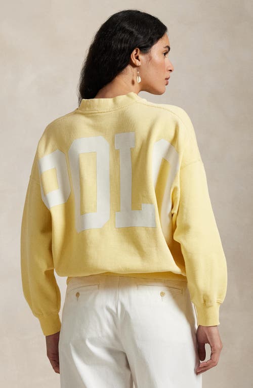 Polo Ralph Lauren Oversize Logo Graphic Sweatshirt In Wicket Yellow