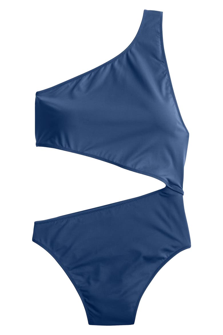 Playa Tilden One-Shoulder One-Piece Swimsuit, Alternate, color, PACIFIC OCEAN