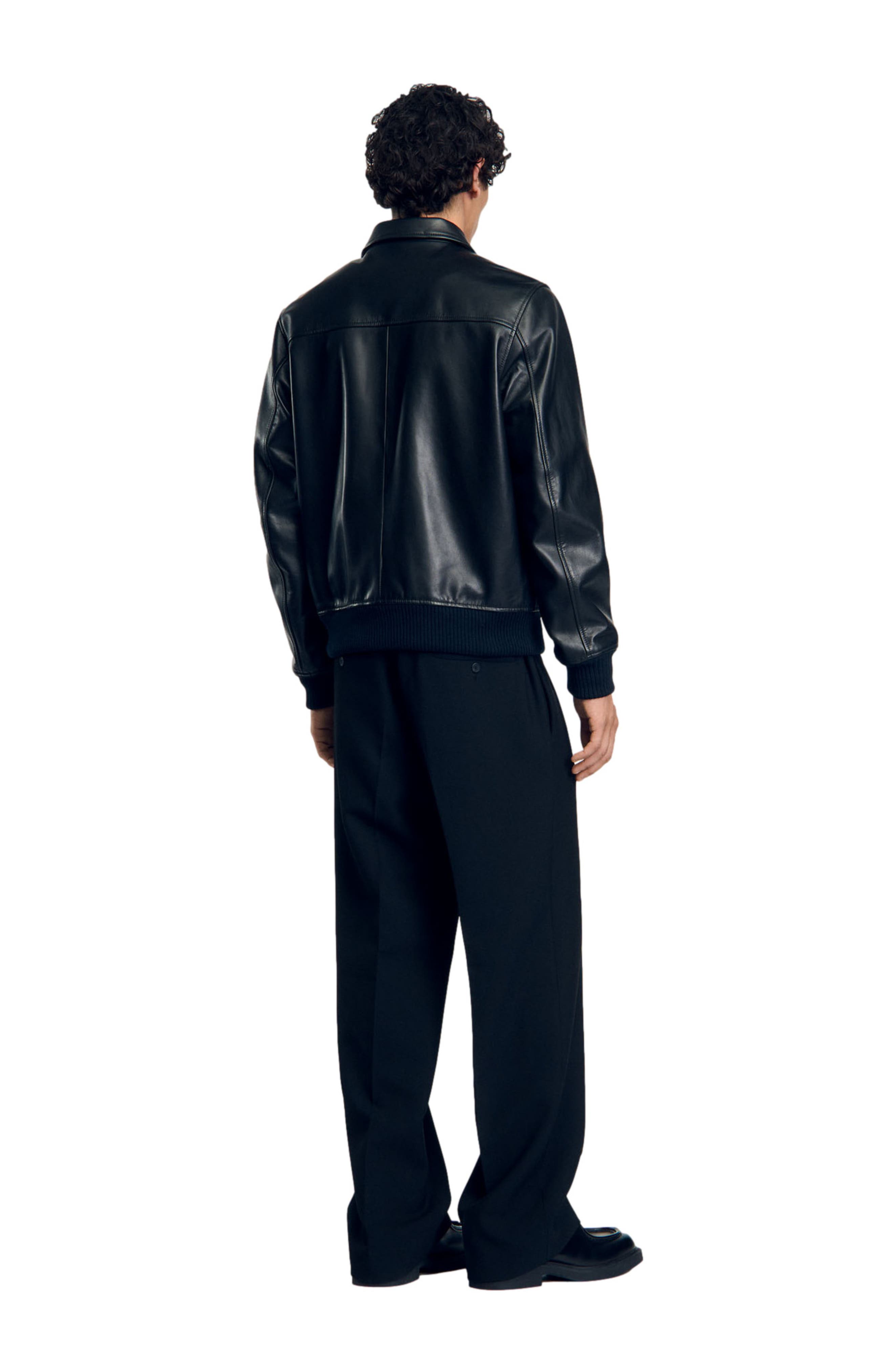 Plain leather jacket - image 2