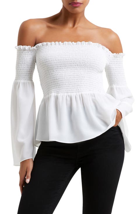 Smocked Off the Shoulder Blouse