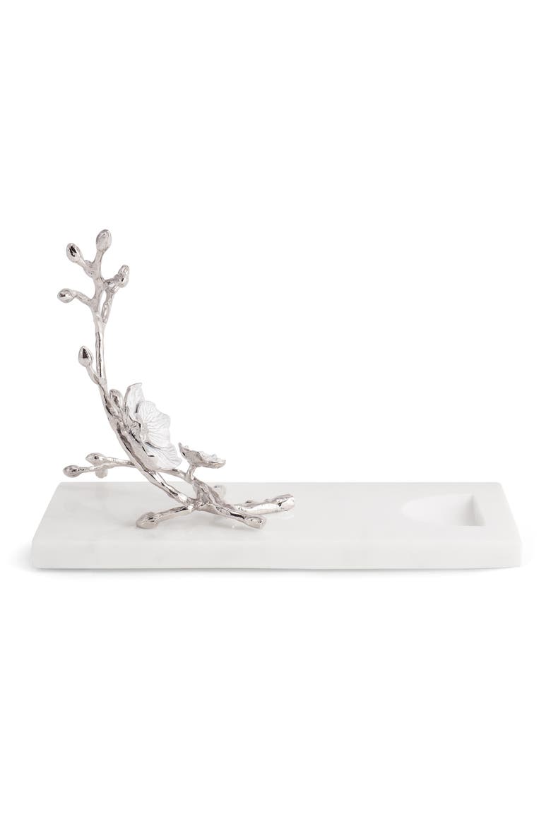 Silver Orchid Wine Rest, Alternate, color, SILVER