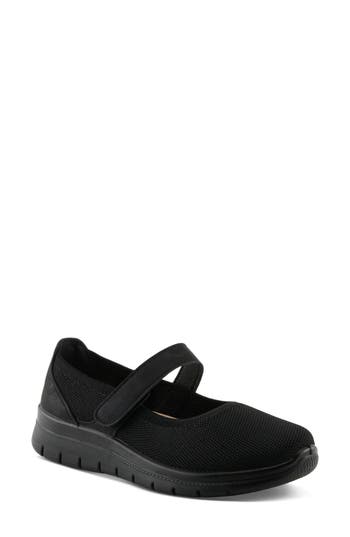 Flexus By Spring Step Stoller Mary Jane Sneaker In Black