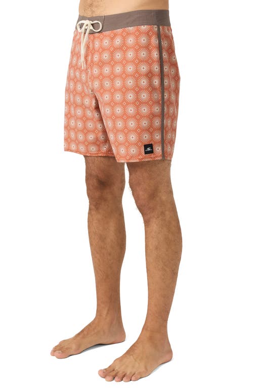 O'neill Line-up 17 Board Shorts In Orange