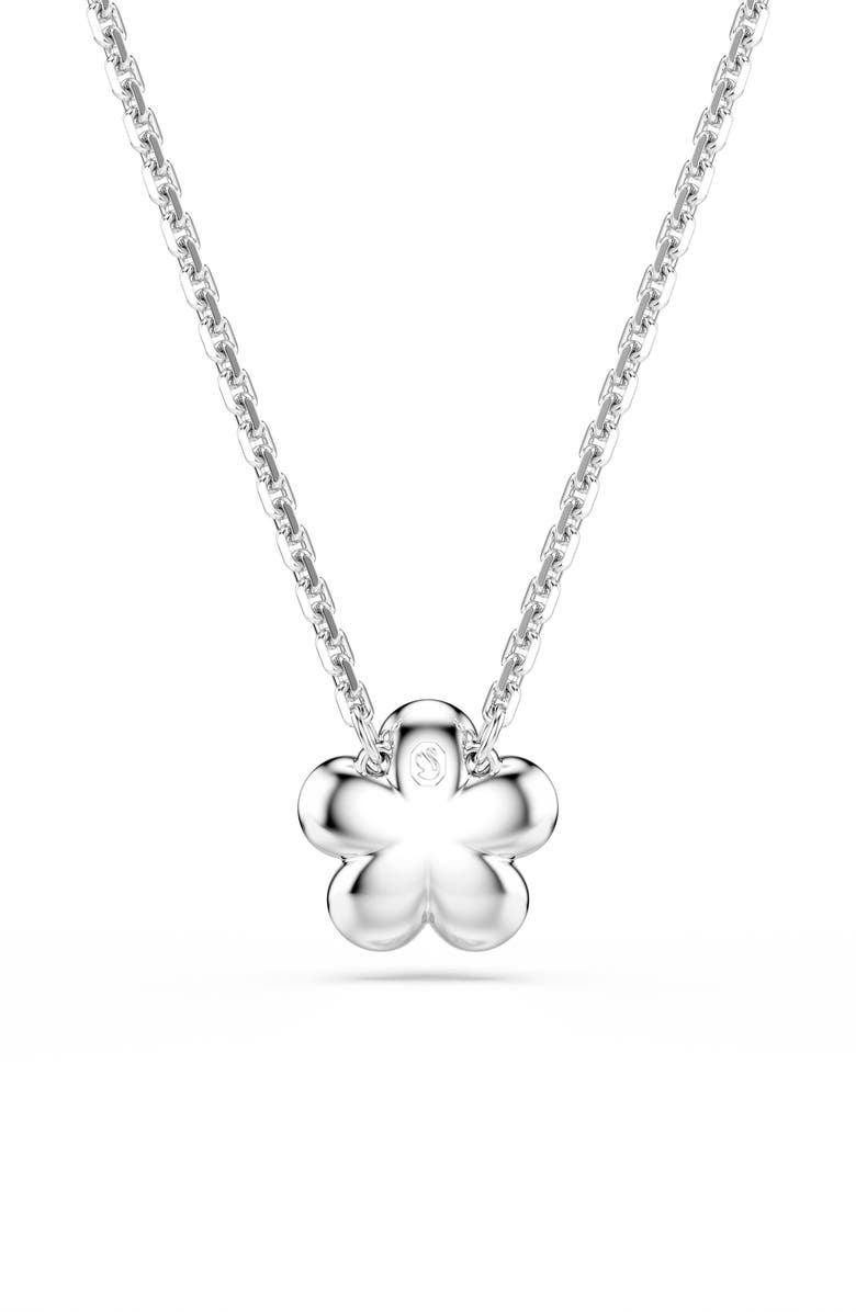 Swarovski Angelic Crystal Faux Pearl Necklace, Alternate, color, Silver/ White