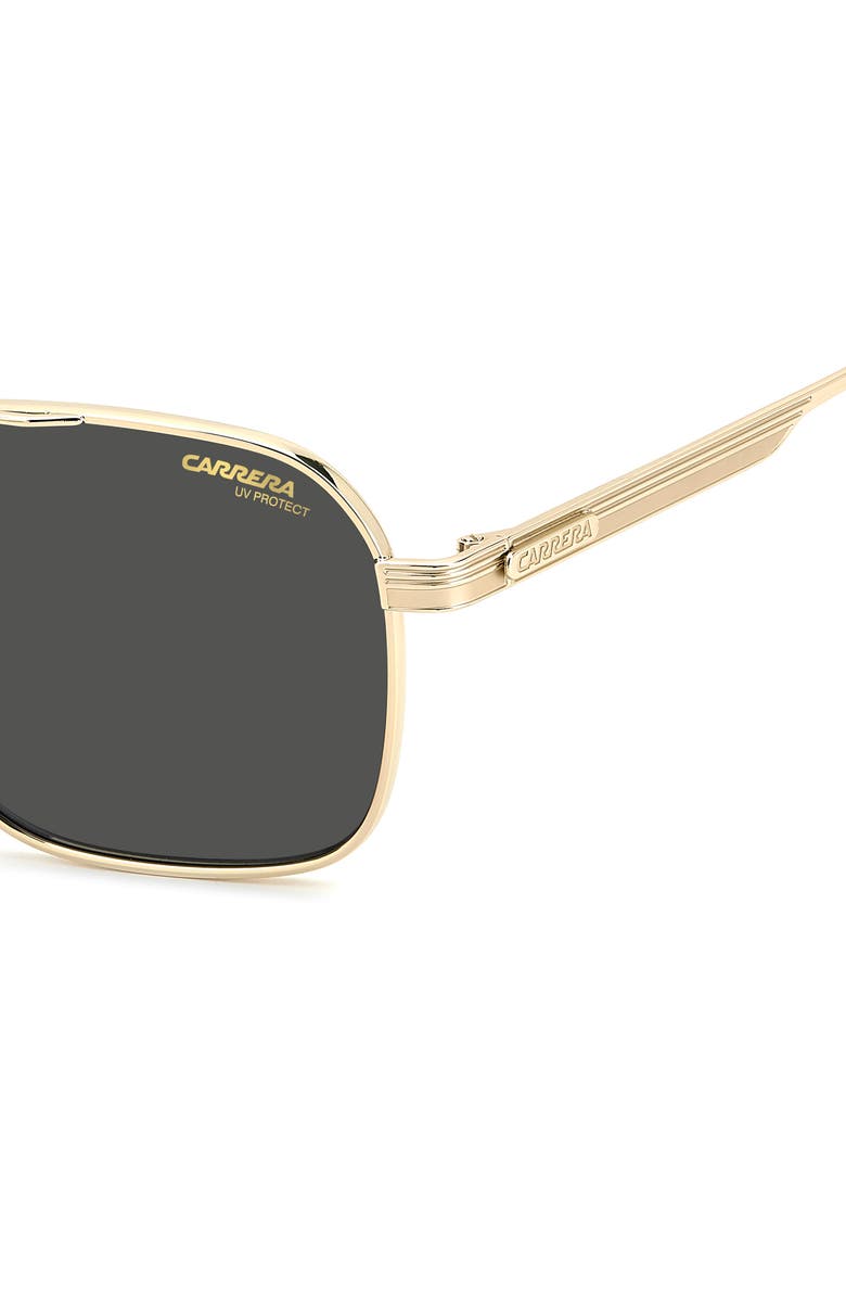 Carrera Eyewear 57mm Gradient Oversize Aviator Sunglasses, Alternate, color, Gold/ Grey