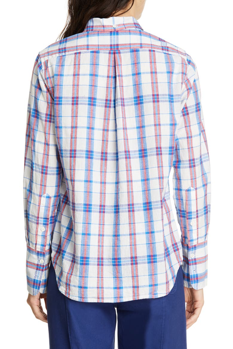 Standard Plaid Shirt, Alternate, color, BLUE/ RED