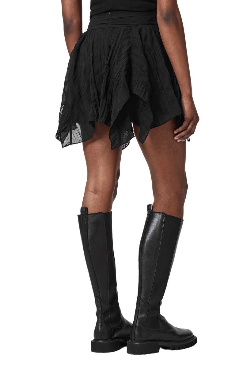 AllSaints Asal Asymmetric Miniskirt, Alternate, color, Black