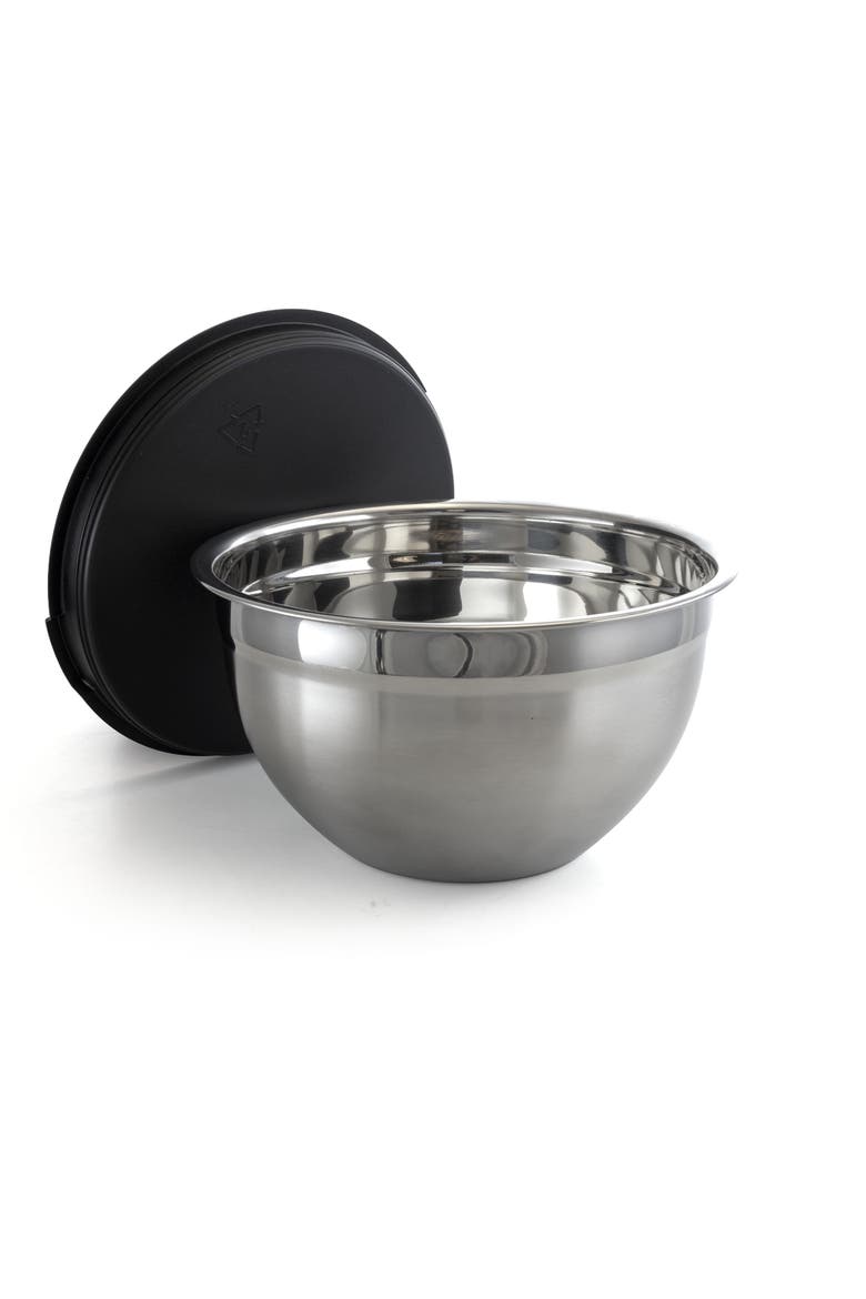 5 Piece Multipurpose Stackable Mixing Bowl Set, Alternate, color, Silver