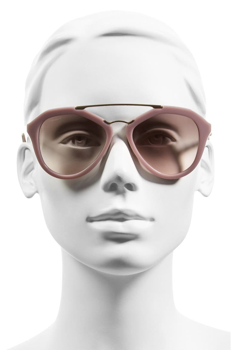 54mm Gradient Lens Sunglasses, Alternate, color, ROSE