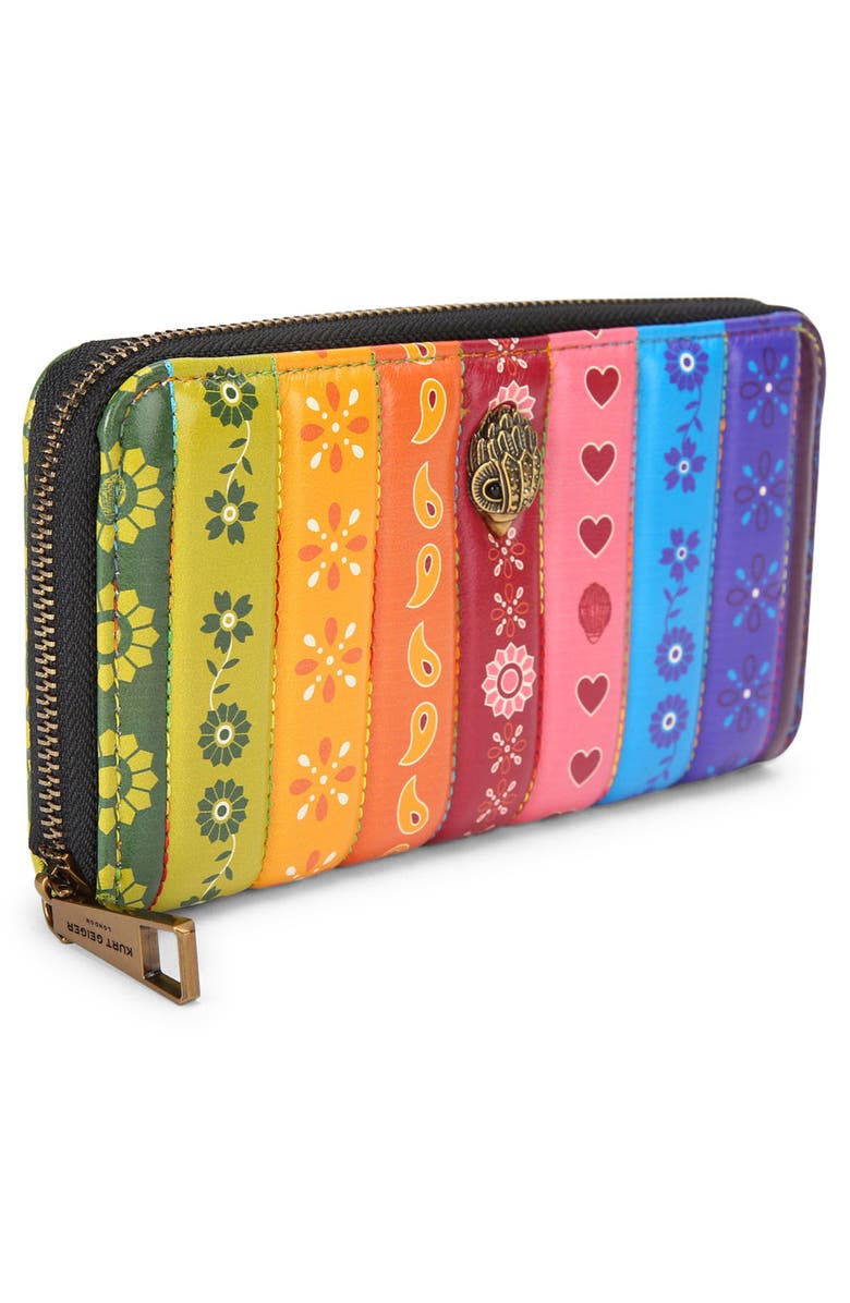 Kurt Geiger London Kensington Leather Zip Around Wallet, Alternate, color,