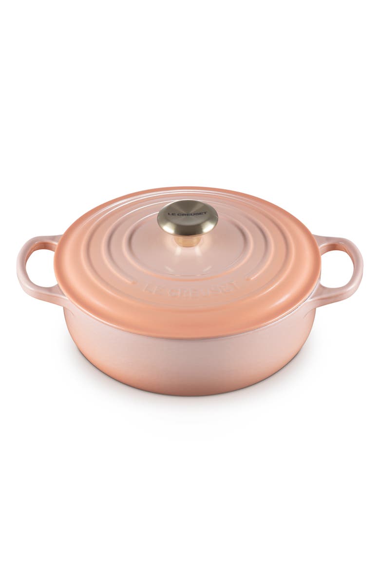 Le Creuset Signature 3.5-Quart Sauteuse Oven, Main, color, Peche