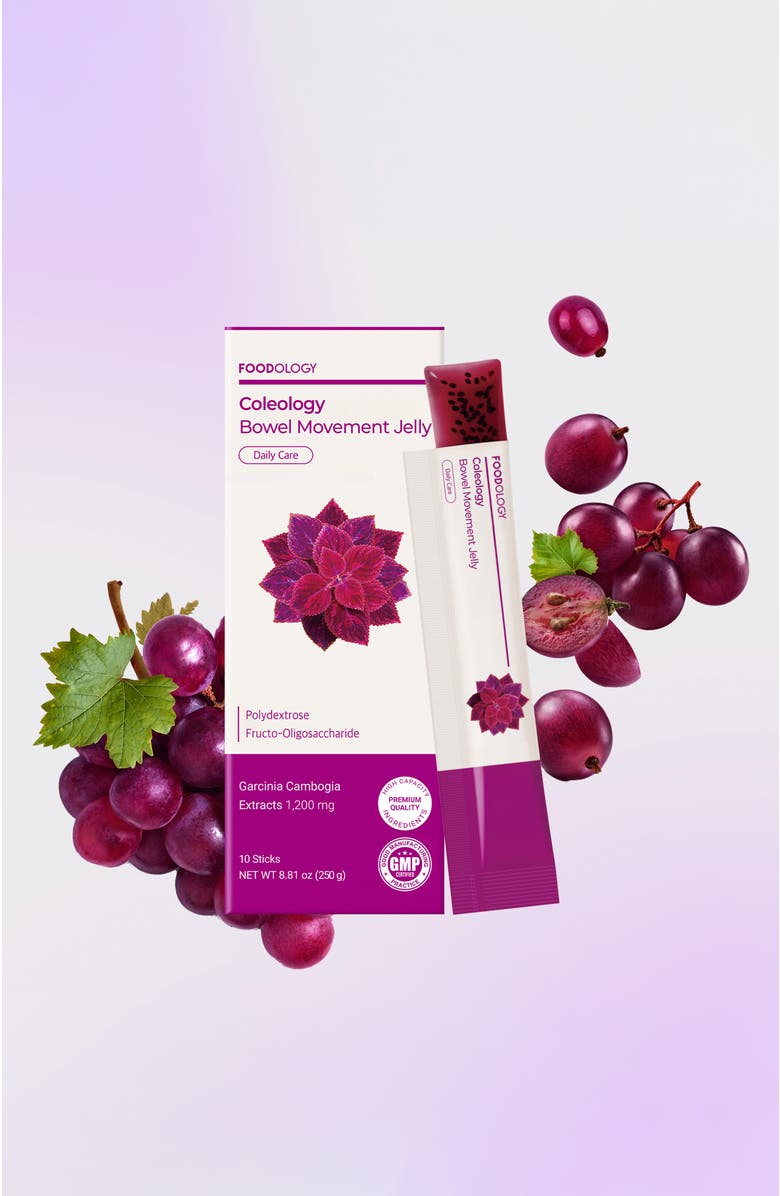 Foodology Coleology Bowel Movement Jelly 10 sticks, Alternate, color, Purple