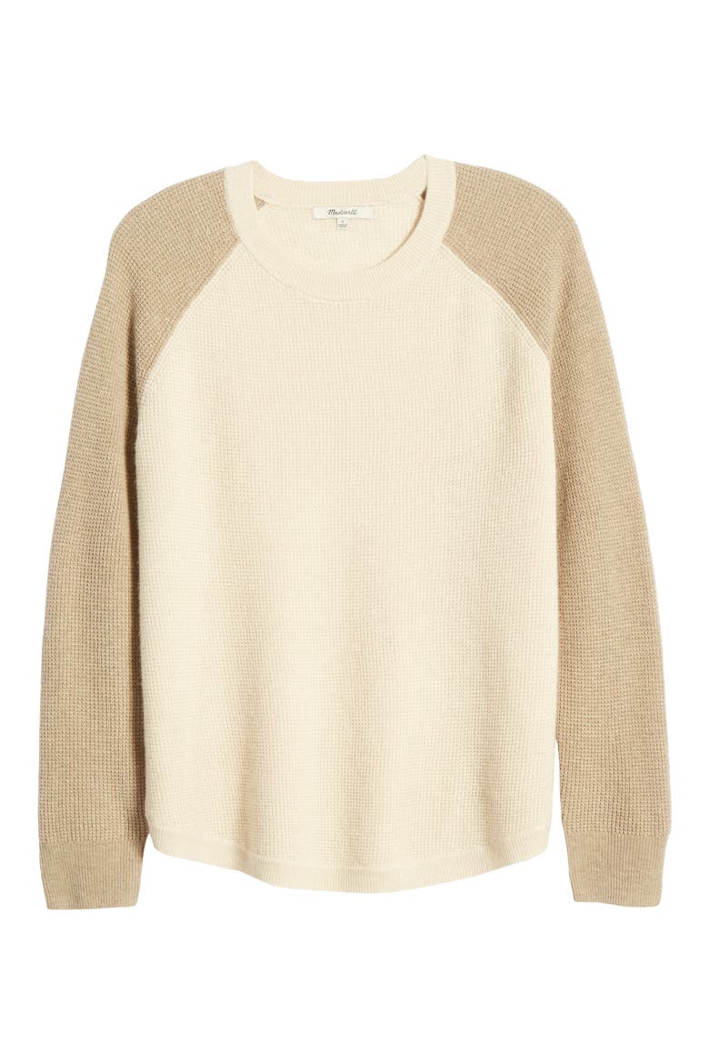 Jane Waffle Stitch Sweater (Nordstrom Exclusive), Alternate, color, HEATHER CEMENT