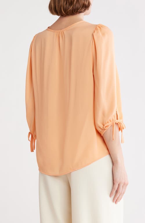 Renee C V-neck Tie Sleeve Top