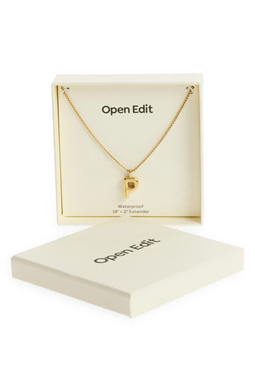 Open Edit Waterproof Bubble Initial Pendant Necklace