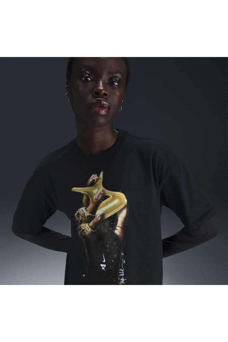 Unisex Nike A'ja Wilson Black Las Vegas Aces WNBA Summit Player T-Shirt, Alternate, color, Black