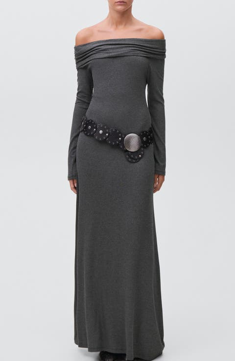 Off the Shoulder Sweater Dress