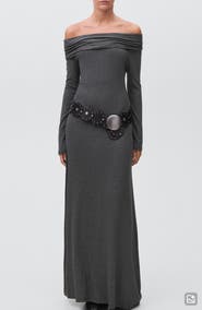 MANGO TEEN Off the Shoulder Sweater Dress