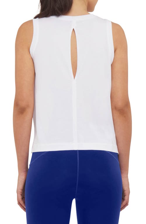 Spanx Supernaturals Flow Crewneck Tank Top In Vivid White
