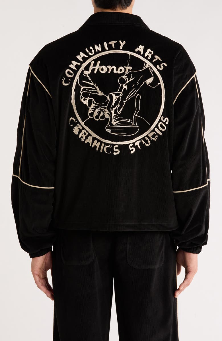 HONOR THE GIFT Piped Track Jacket, Alternate, color, Black