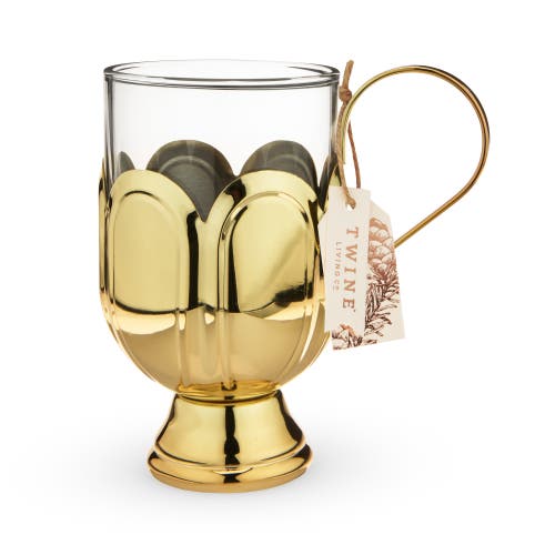 Twine Mulled Wine Glass In Gold