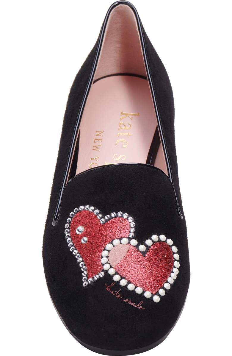 Kate Spade New York lounge hearts loafer, Alternate, color,