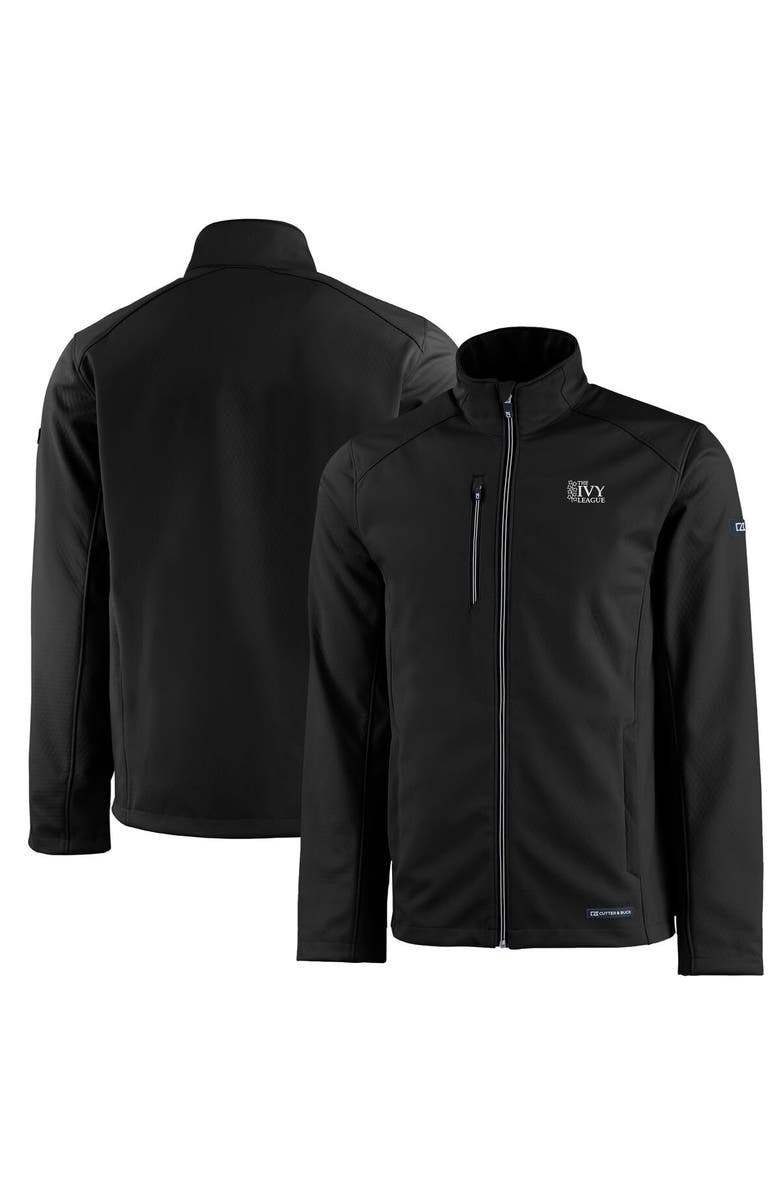 Cutter & Buck Men's Cutter & Buck Black Ivy League Evoke Eco Softshell Recycled Full-Zip Jacket, Main, color, Black