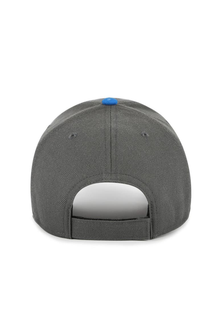 Men's '47 Charcoal Detroit Lions Split Block MVP Adjustable Hat, Alternate, color, Charcoal