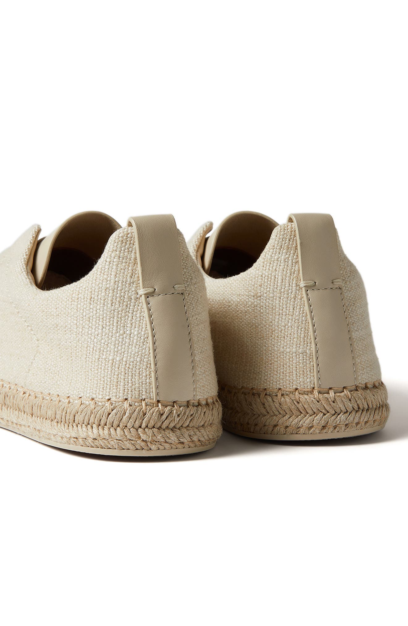 ZEGNA Linen & Leather Blend Triple Stitch<sup>™</sup> Espadrille, Alternate, color, 