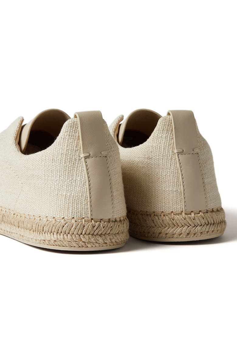 ZEGNA Linen & Leather Blend Triple Stitch<sup>™</sup> Espadrille, Alternate, color,