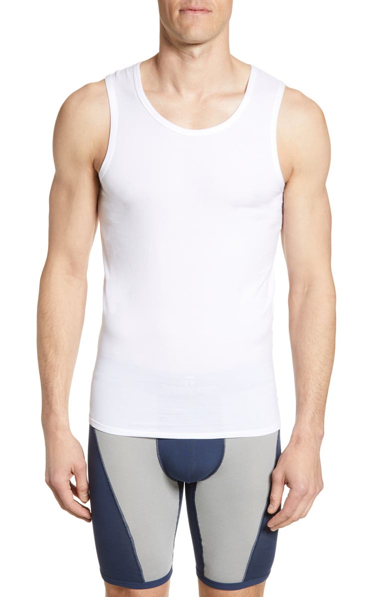 Tommy John Cool Cotton Tank Undershirt, Main, color, White