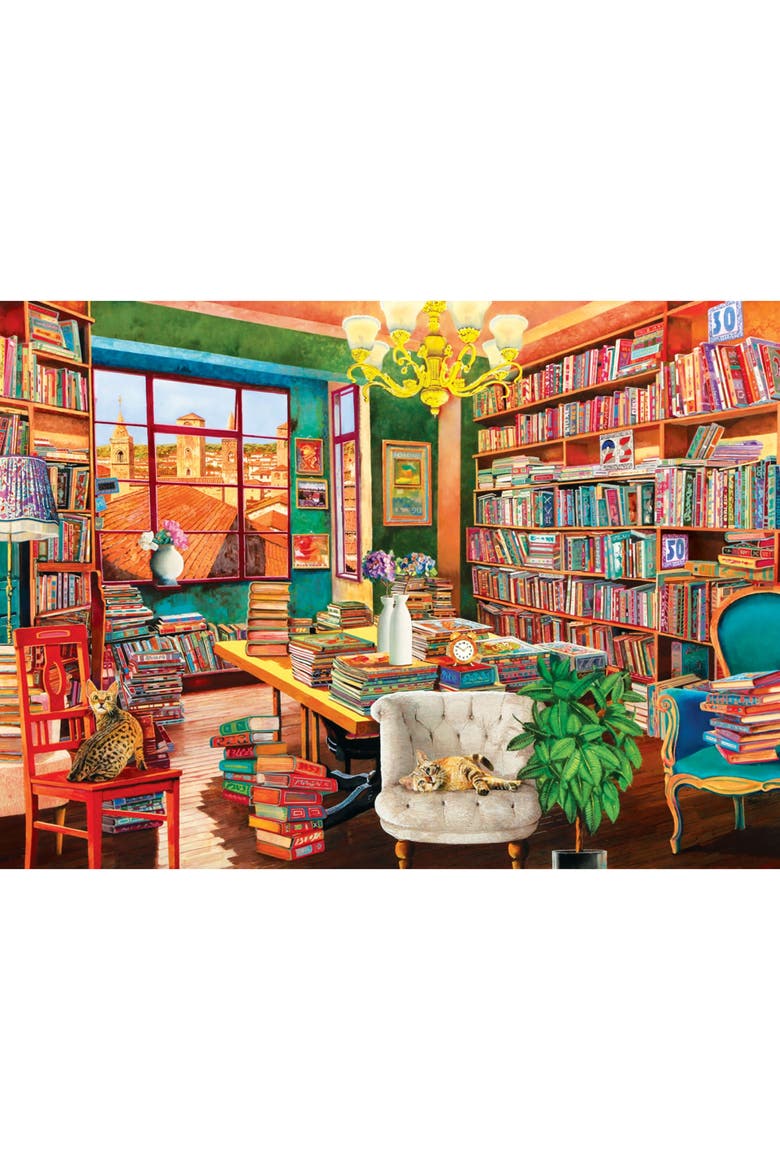 The Old Library 1000 Piece Puzzle, Alternate, color, Multicolored