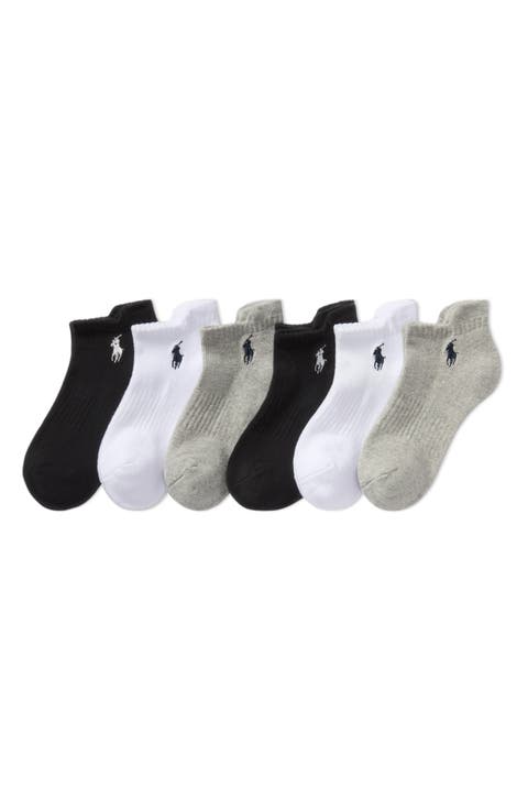 Assorted 6-Pack Cushioned Tab Ankle Socks