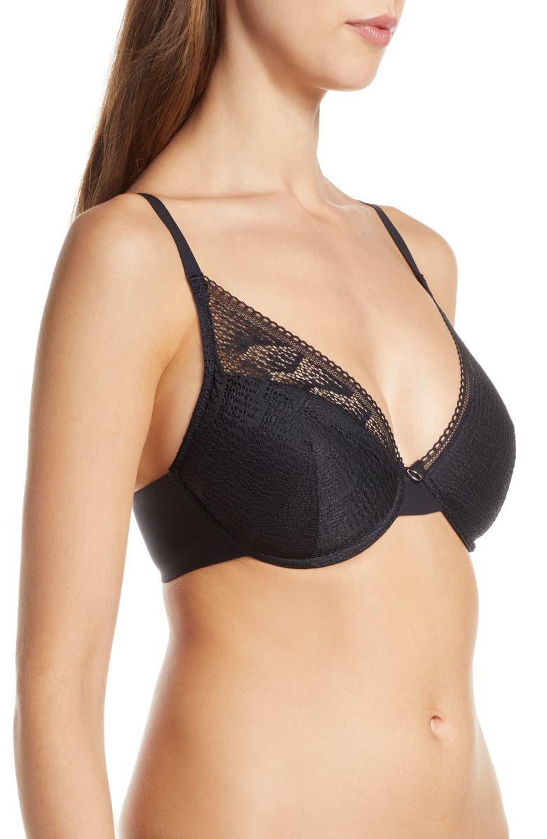 Chantelle Lingerie Erika Lace Plunge Lightweight Bra, Alternate, color,