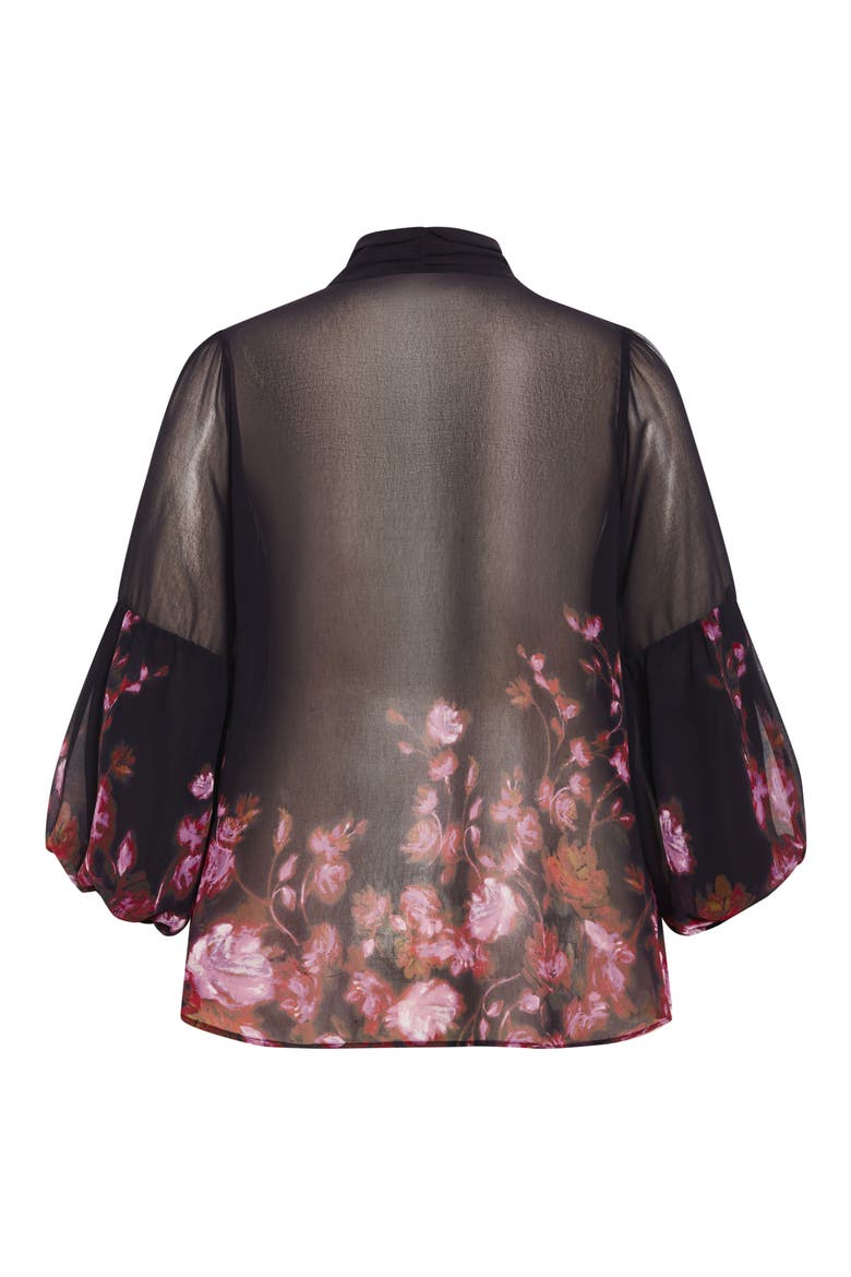 Romance Sheer Button-Up Top, Alternate, color, MODERN ROMANCE