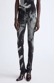 Jean Paul Gaultier Printed Mesh Flare Pants