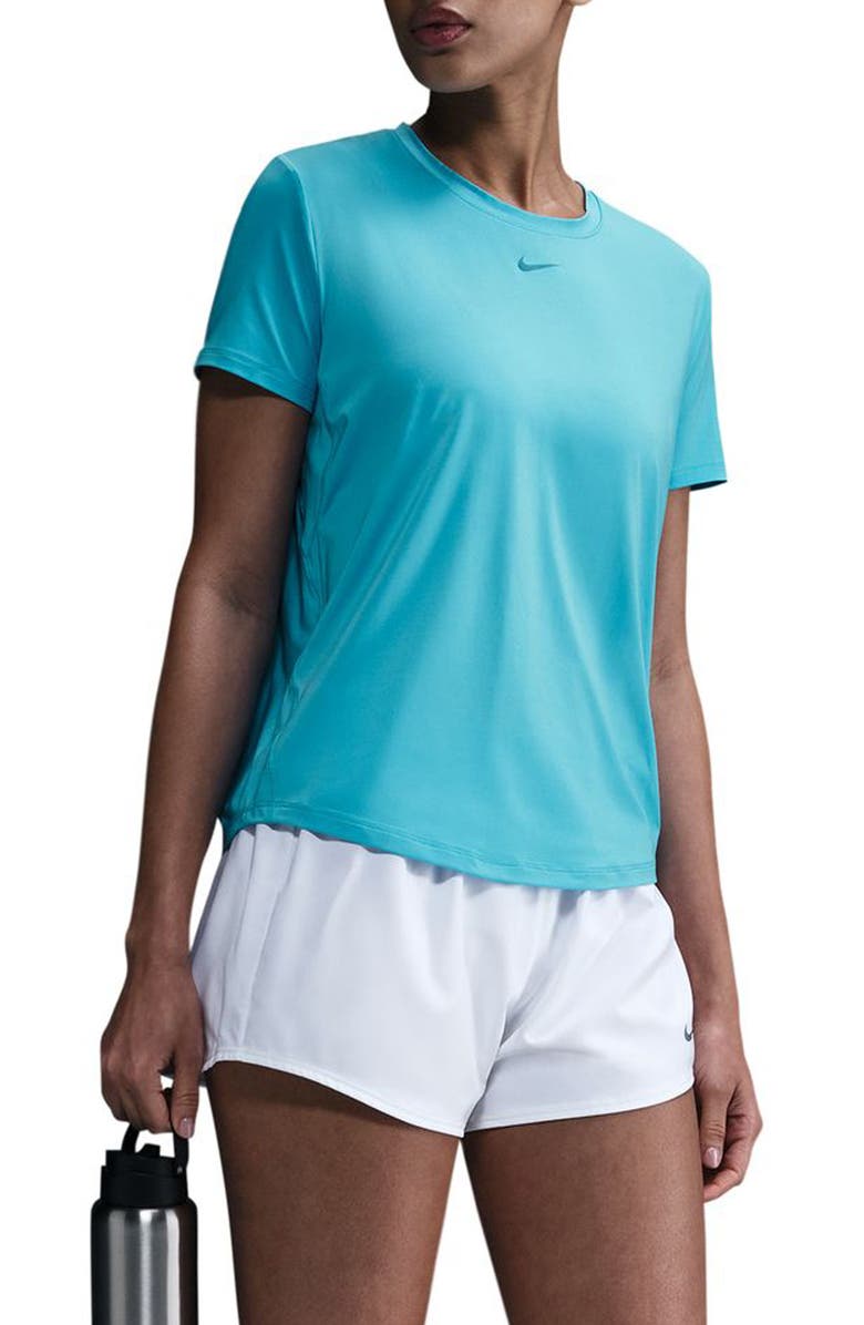 Nike One Classic Dri-FIT Training Top, Main, color, Baltic Blue/ Black