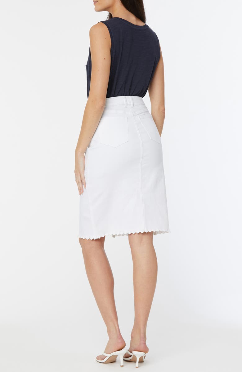 NYDJ Scalloped Hem Denim Pencil Skirt, Alternate, color,