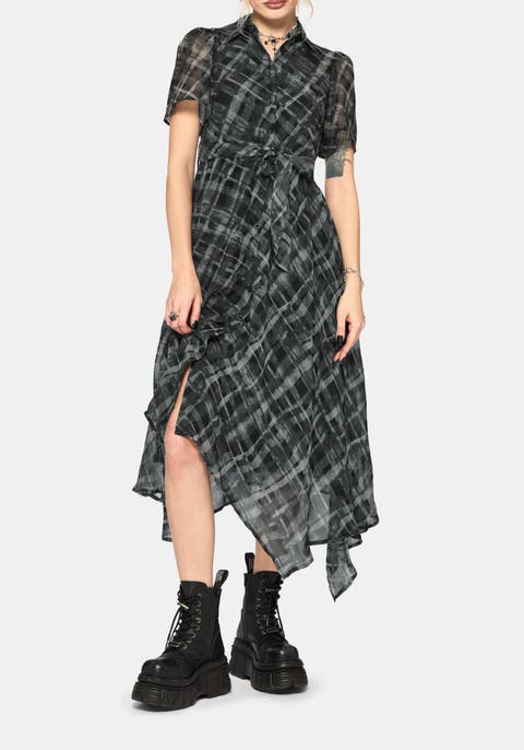 Rhoswen Checked Midaxi Shirt Dress