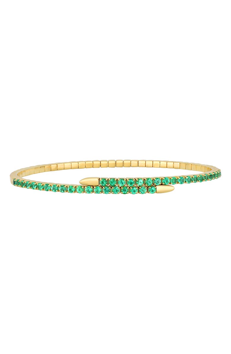 Bony Levy El Mar Bangle, Main, color, 18K Yellow Gold/ Emerald